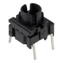 MEC Black IP67 Rated Tactile Switch Cap 4 mm Actuator Length SPST 50mA 24V dc Through Hole IP67 3F Series 