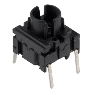 MEC Black IP67 Rated Tactile Switch Cap 4 mm Actuator Length SPST 50mA 24V dc Through Hole IP67 3F Series 