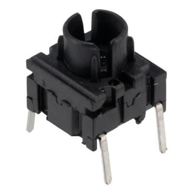 MEC Black IP67 Rated Tactile Switch Cap 4 mm Actuator Length SPST 50mA 24V dc Through Hole IP67 3F Series 