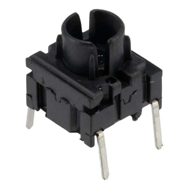 MEC Black IP67 Rated Tactile Switch Cap 4 mm Actuator Length SPST 50mA 24V dc Through Hole IP67 3F Series 