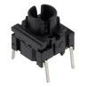 MEC Black IP67 Rated Tactile Switch Cap 4 mm Actuator Length SPST 50mA 24V dc Through Hole IP67 3F Series