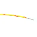 RS PRO Red, Yellow Hook Up Wire 20 AWG, 16/0.2 mm Core Strands, 100 m Length, Polyvinyl Chloride Jacket 196-4295