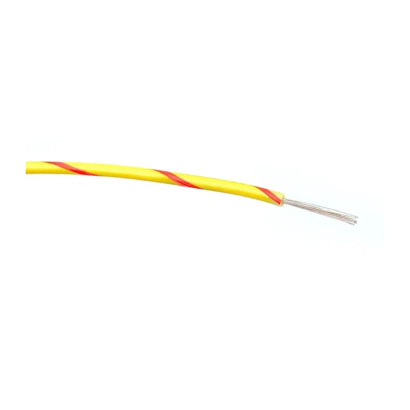 RS PRO Red, Yellow Hook Up Wire 20 AWG, 16/0.2 mm Core Strands, 100 m Length, Polyvinyl Chloride Jacket 196-4295