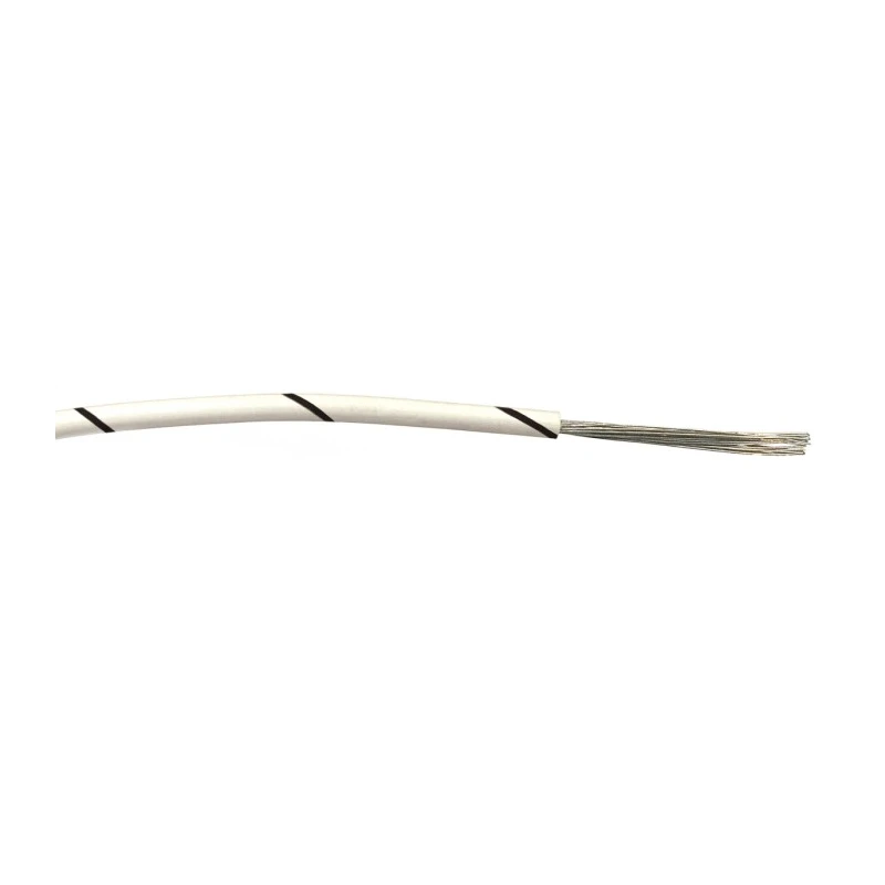 RS PRO Black White Hook Up Wire 20 AWG 16x0.2 mm Core Strands PVC Insulated 100 m 1000V AC 85°C 196-4291