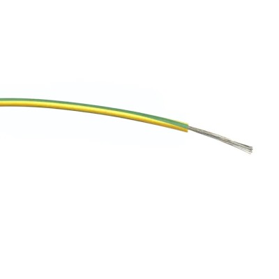RS PRO Green Yellow Hook Up Wire 20 AWG 16x0.2 mm Core Strands 500 m Polyvinyl Chloride 196-4296