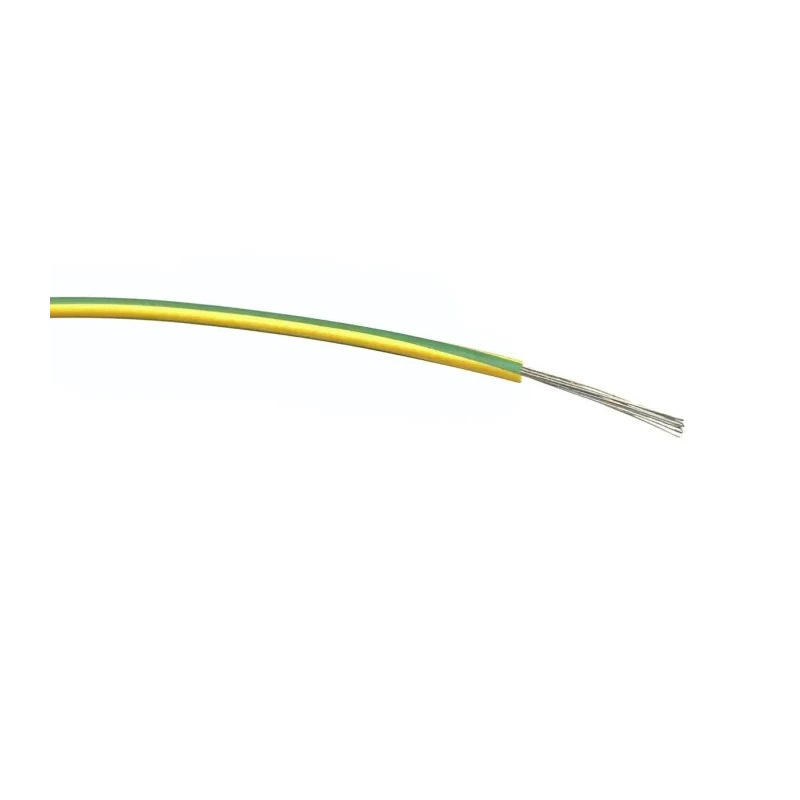 RS PRO Green Yellow Hook Up Wire 20 AWG 16x0.2 mm Core Strands 500 m Polyvinyl Chloride 196-4296