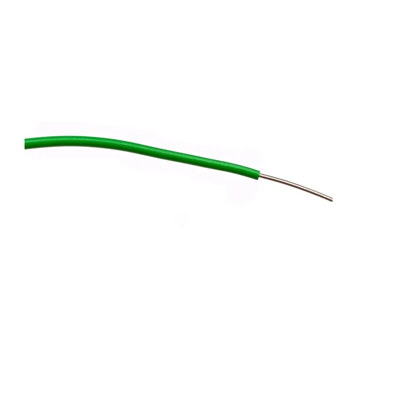 RS PRO Green Hook Up Wire, 23 AWG, 1/0.6 mm Core Strands, 100 m Length, Polyvinyl Chloride Jacket, Single Core Cable 196-4301