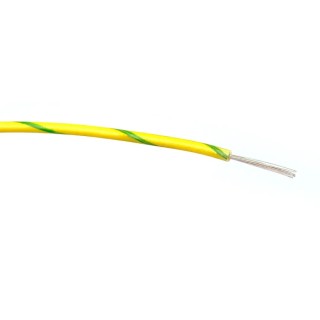 RS PRO Green, Yellow Hook Up Wire, 18 AWG, 24 x 0.2 mm strands, 100 m Length, PVC Jacket, Single Core Equipment Wire 196-4332