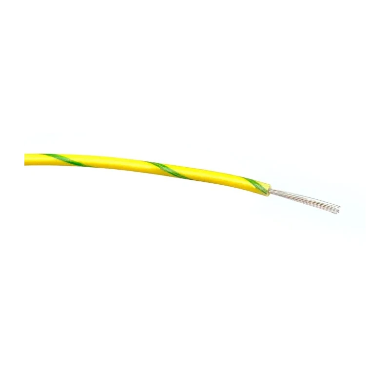 RS PRO Green, Yellow Hook Up Wire, 18 AWG, 24 x 0.2 mm strands, 100 m Length, PVC Jacket, Single Core Equipment Wire 196-4332