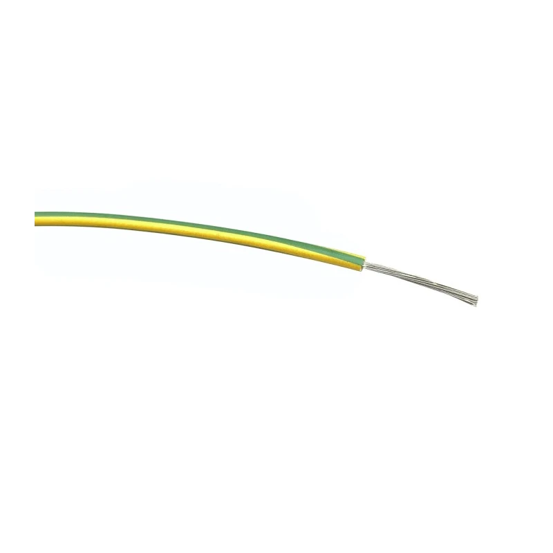 RS PRO Green Yellow Hook Up Wire Single Core PVC Insulated 18 AWG 24x0.2mm Strands 100m 1.5kV AC 85°C 196-4331