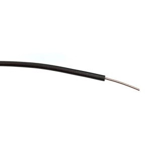 RS PRO Black Single Core Hook Up Wire, 23 AWG, 1/0.6 mm Strands, 100 m Length, PVC Insulated, 1000 V AC, 85°C 196-4298