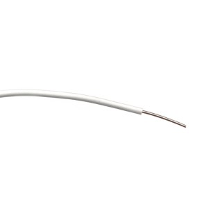 RS PRO White Hook Up Wire 23 AWG 1/0.6 mm Core Strands 100 m PVC Insulated 1kV AC 85°C 196-4307