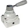 SMC Handle Pneumatic Manual Control Valve VH Series, NPT G 1/4, 4/3 Function, Red Red Handle VH201-F02