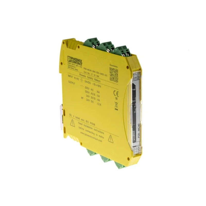 Omron 24V DC Safety Relay with 3 Safety Contacts and 3 Auxiliary Contacts MC40-3NO-1DO-24DC-SC
