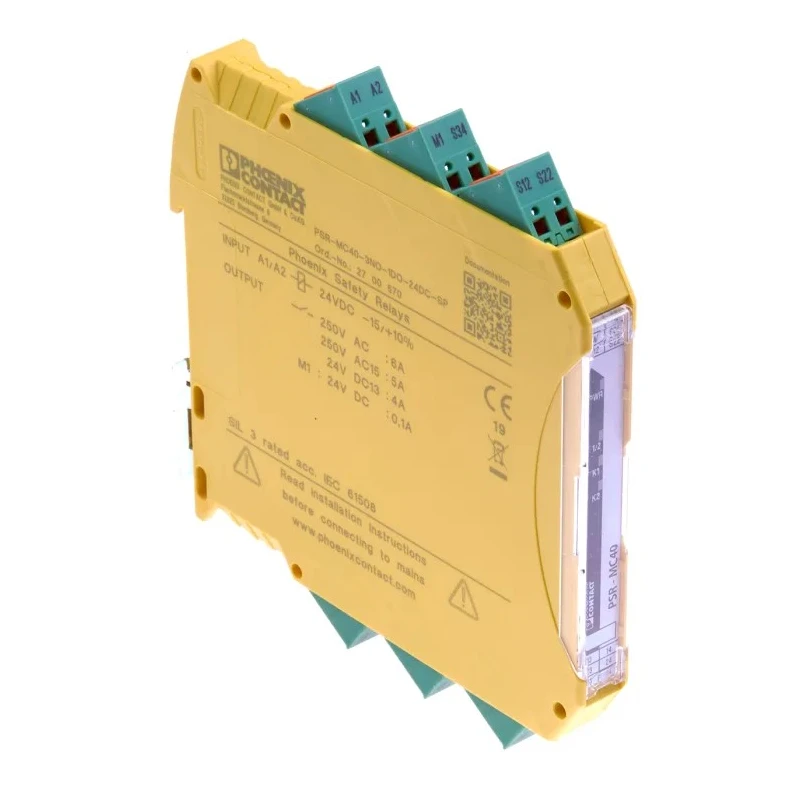Phoenix Contact 24V dc Safety Relay PSR-MC40-3NO-1DO-24DC-SP with 3 Safety Contacts MC40-3NO-1DO-24DC-SP