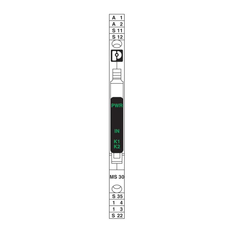 Phoenix Contact 24V DC Safety Relay with 1 Safety Contact and 1 Auxiliary Contact MS30-1NO-24DC-SC