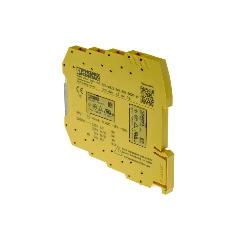 Phoenix Contact 24V DC Safety Relay with 1 Safety Contact and 1 Auxiliary Contact, Manual Reset, DIN MS25-1NO-1DO-24DC-SC