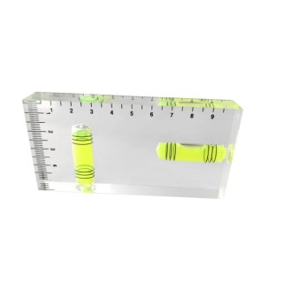 RS PRO Acrylic 100 mm Block Spirit Level with 2 Neon Yellow Vials, Waterproof, ±1 mm Horizontal ±2 mm Vertical 196-4644