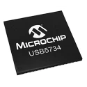 Microchip Controller IC USB 3.0, 1-Channel 5 Gbps, 3.6V, 1.2V, 64-Pin SQFN USB5734-I/MR