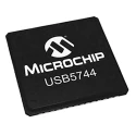 Microchip Controller IC 1-Channel 5 Gbps USB 3.1 3.6V 1.2V 56-Pin SQFN USB5744-I/2G