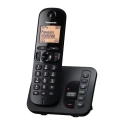 Panasonic Cordless Black Telephone Desktop Handset with 1.6in Backlit LCD Display DECT Caller ID Speakerphone TGC220E