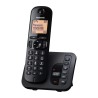 Panasonic Cordless Black Telephone Desktop Handset with 1.6in Backlit LCD Display DECT Caller ID Speakerphone TGC220E