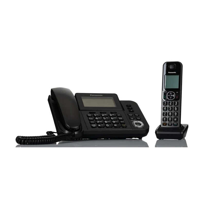 Panasonic Cordless Telephone Dual System Black Desktop Handset KX-TGF320E