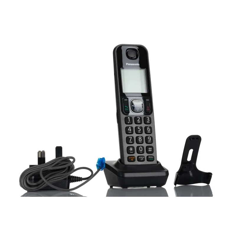 Panasonic Cordless Telephone Dual System Black Desktop Handset KX-TGF320E