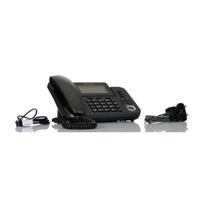 Panasonic Cordless Telephone Dual System Black Desktop Handset KX-TGF320E