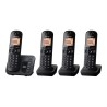 Panasonic Cordless Black Telephone DECT with 18-Minute Answer Machine, Caller ID, Speakerphone TGC224