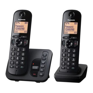 Panasonic Digital Cordless Telephone Desktop Handset Black Caller ID Speakerphone DECT Technology KX-TGC222E