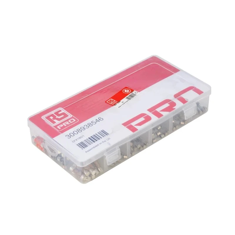 RS PRO BS 1362 Fuse Kit with 180 Fuses including Standard 13A Plugs and Slow/Fast Acting Glass Fuses, 250V 893-8546