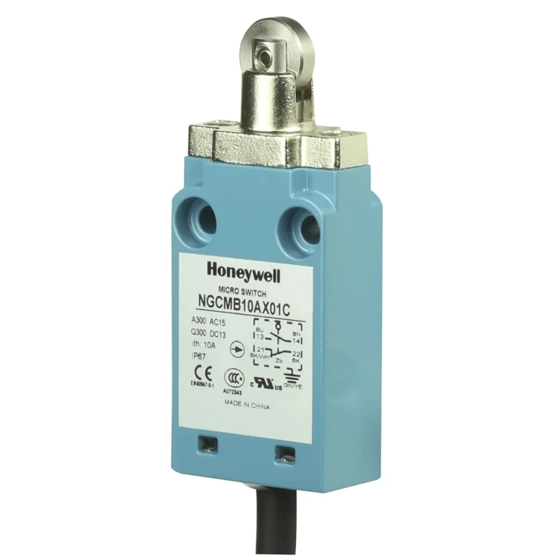 Honeywell Technologies NGC Series Roller Plunger Limit Switch 1 NC/1 NO Metal Housing IP67 400V AC 10A 