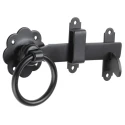 RS PRO Steel Lockable Gate Latch Epoxy Powder Coated 178 mm Length 25 mm Width 894-6777