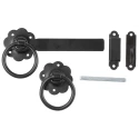 RS PRO Steel Lockable Gate Latch Epoxy Powder Coated 178 mm Length 25 mm Width 894-6777