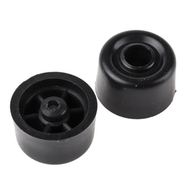 RS PRO Black Polyvinyl Chloride Round Door Stop 32 mm Diameter 894-6917