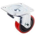 RS PRO Swivel Castor, Polyurethane Wheel, 80 mm Diameter, 30 mm Width, 90 kg Load Capacity, Zinc Plated Body 196-5144