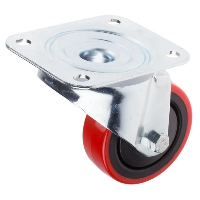 RS PRO Swivel Castor, Polyurethane Wheel, 80 mm Diameter, 30 mm Width, 90 kg Load Capacity, Zinc Plated Body 196-5144