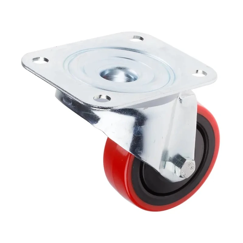 RS PRO Swivel Castor, Polyurethane Wheel, 80 mm Diameter, 30 mm Width, 90 kg Load Capacity, Zinc Plated Body 196-5144
