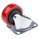 RS PRO Swivel Castor, Polyurethane Wheel, 80 mm Diameter, 30 mm Width, 90 kg Load Capacity, Zinc Plated Body 196-5144