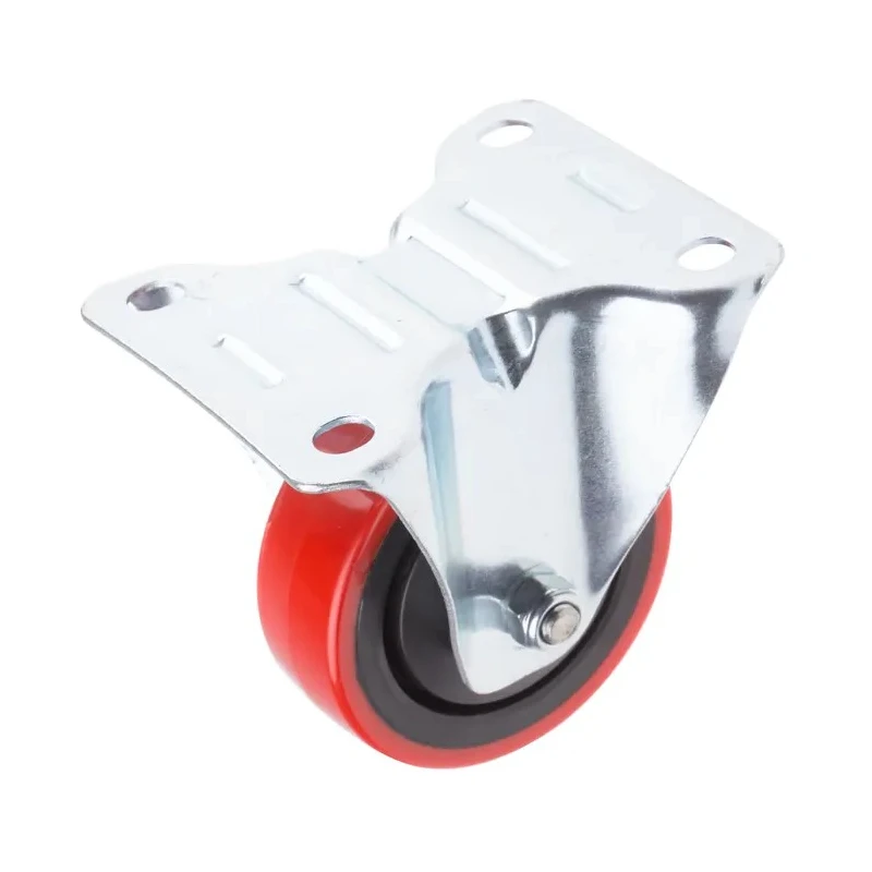 RS PRO Fixed Castor with Polyurethane Wheel 80 mm Diameter, 90 kg Load Capacity, Zinc Plated Body 196-5150