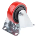 RS PRO Fixed Castor with Polyurethane Wheel 80 mm Diameter, 90 kg Load Capacity, Zinc Plated Body 196-5150