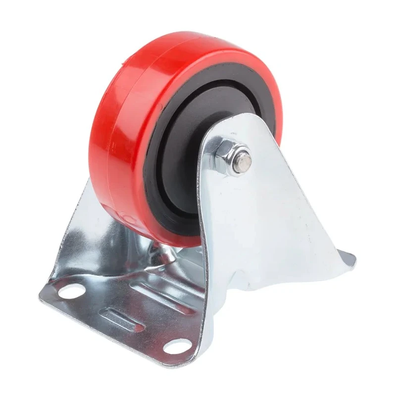 RS PRO Fixed Castor with Polyurethane Wheel 80 mm Diameter, 90 kg Load Capacity, Zinc Plated Body 196-5150