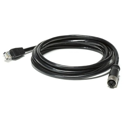 FLIR 2 m Shielded Ethernet Cable, Black M12 to Male RJ45 Terminated T128390ACC