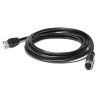 FLIR 2 m Shielded Ethernet Cable, Black M12 to Male RJ45 Terminated T128390ACC
