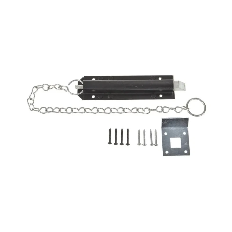 RS PRO Steel Epoxy Black Chain Door Bolt 215 mm 894-6721