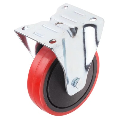 RS PRO Fixed Castor Wheel 125 mm Diameter Polyurethane Tyred, 130 kg Load Capacity 196-5194