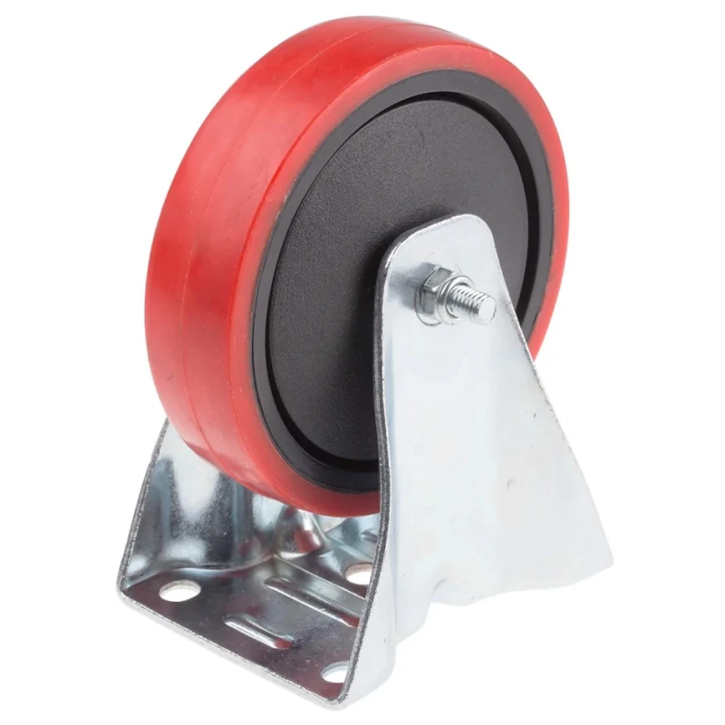 RS PRO Fixed Castor Wheel 125 mm Diameter Polyurethane Tyred, 130 kg Load Capacity 196-5194