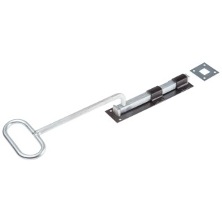RS PRO Heavy Duty Steel Epoxy Black Bow Handle Door Bolt 894-6752
