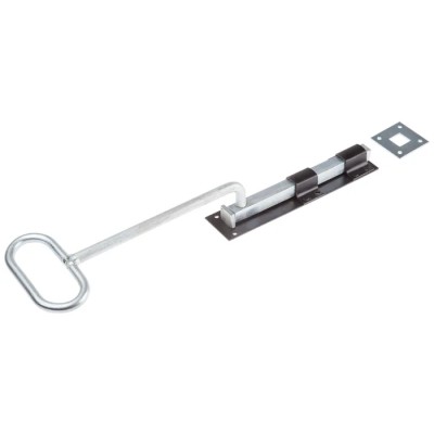 RS PRO Heavy Duty Steel Epoxy Black Bow Handle Door Bolt 894-6752